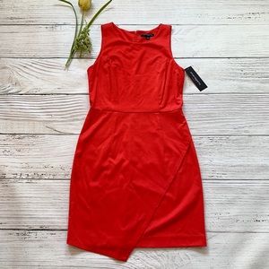 NWT! Sharagano Fire Red Sleeveless Dress